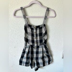 Hollister Plaid Romper